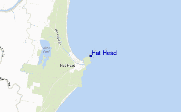 mapa de localização de Hat Head