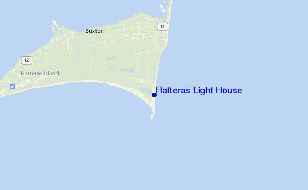 mapa de localização de Hatteras Light House