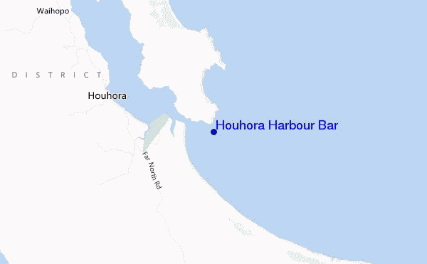 mapa de localização de Houhora Harbour Bar
