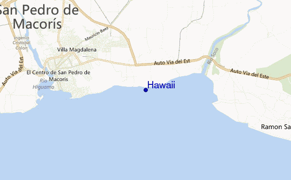 mapa de localização de Hawaii