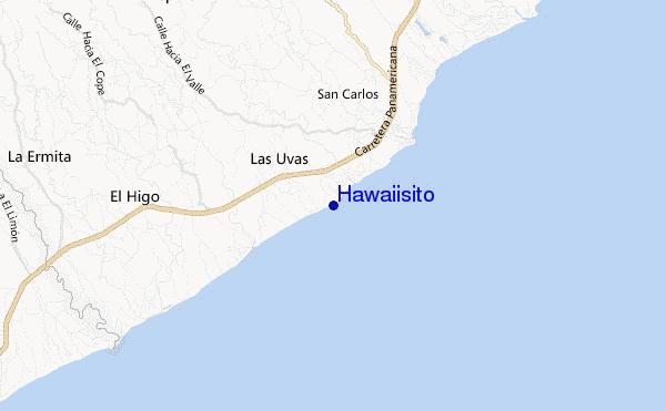 mapa de localização de Hawaiisito