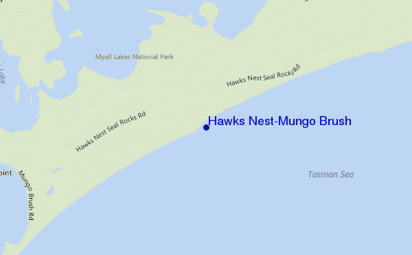 mapa de localização de Hawks Nest-Mungo Brush