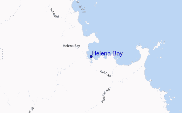 mapa de localização de Helena Bay