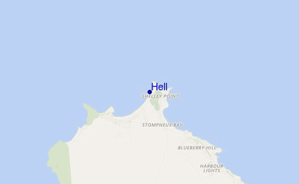 mapa de localização de Hell