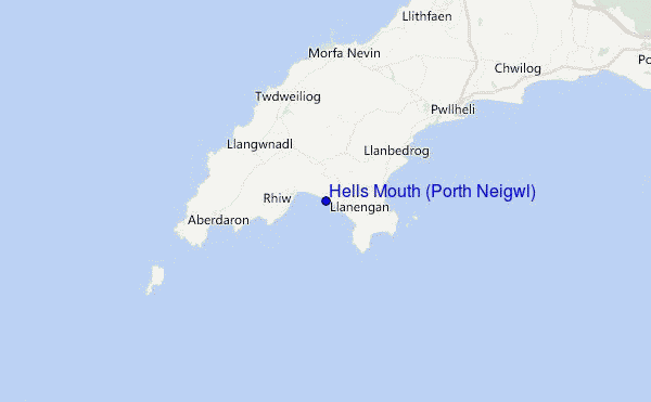 Hells Mouth (Porth Neigwl) Location Map