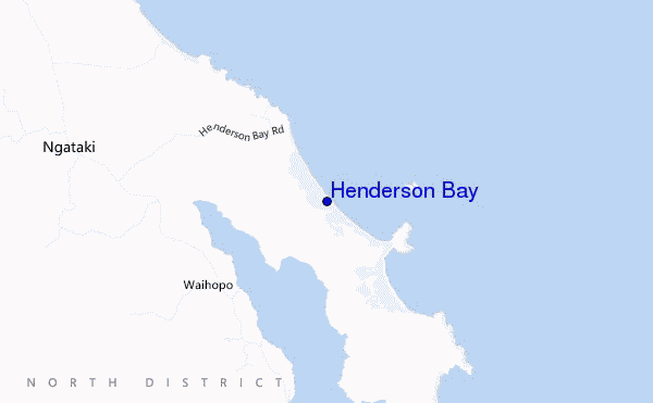 mapa de localização de Henderson Bay