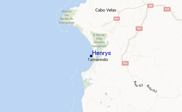 mapa de localização de Henrys