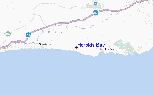 mapa de localização de Herolds Bay