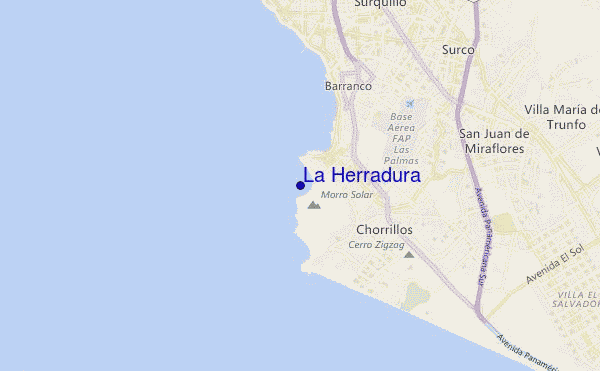 mapa de localização de La Herradura