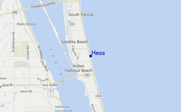 mapa de localização de Hess