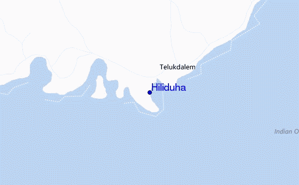 mapa de localização de Hiliduha