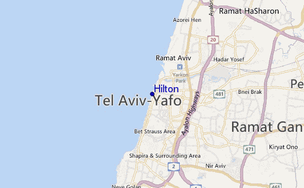mapa de localização de Hilton