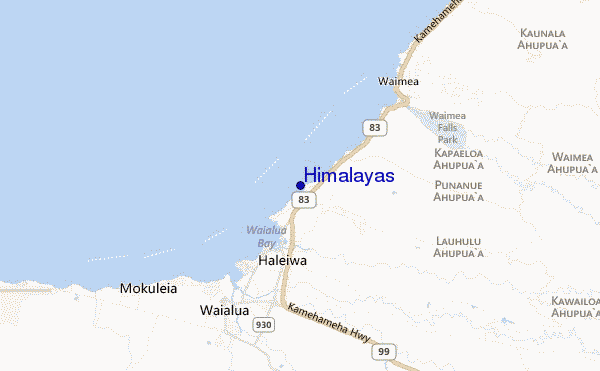 mapa de localização de Himalayas