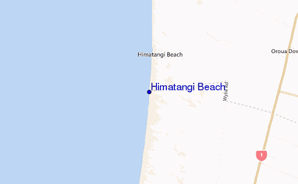 mapa de localização de Himatangi Beach