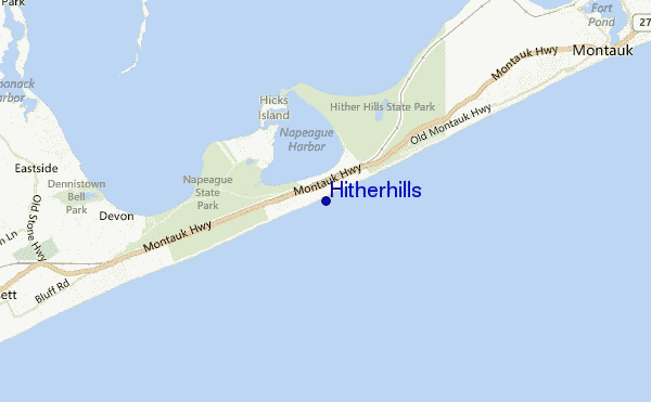 mapa de localização de Hitherhills