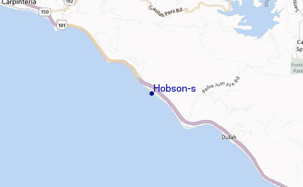 mapa de localização de Hobson's