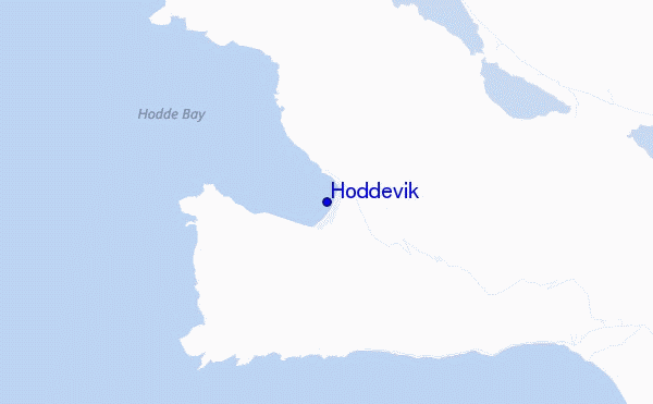 mapa de localização de Hoddevik