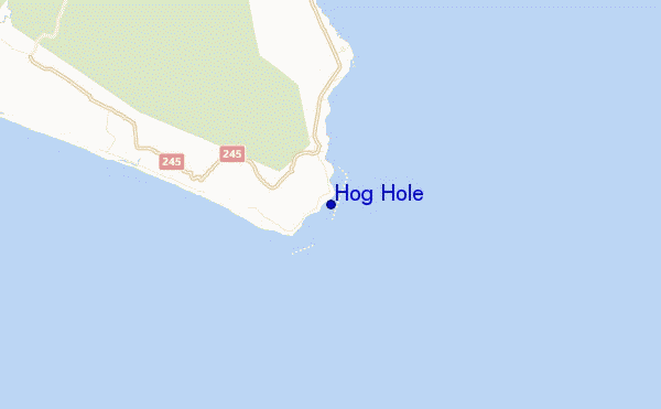 mapa de localização de Hog Hole
