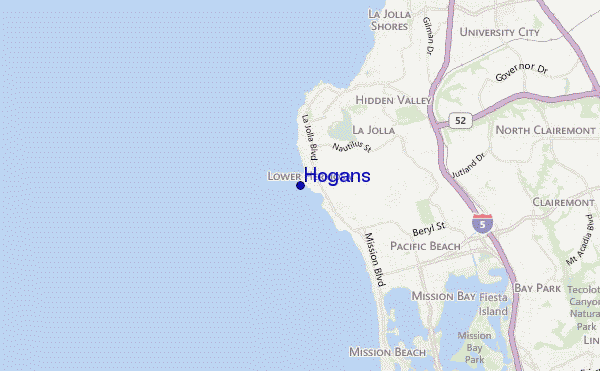 mapa de localização de Hogans