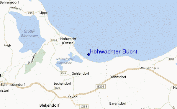 mapa de localização de Hohwachter Bucht