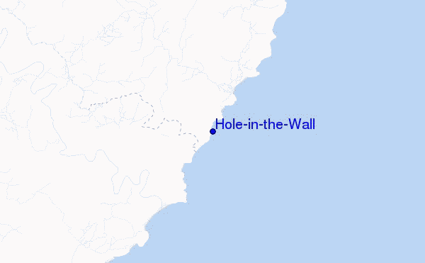 mapa de localização de Hole-in-the-Wall