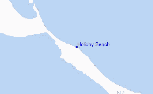 mapa de localização de Holiday Beach