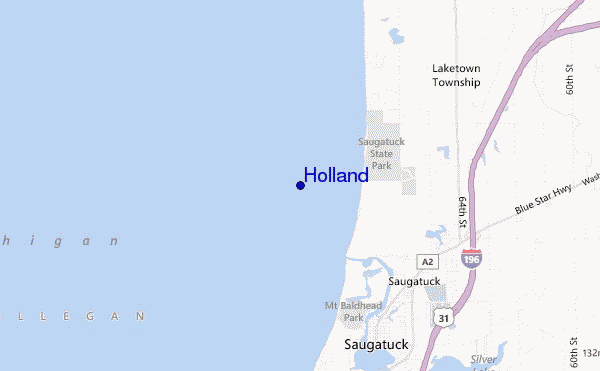 mapa de localização de Holland