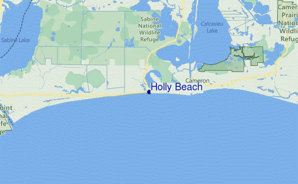 Holly Beach Location Map
