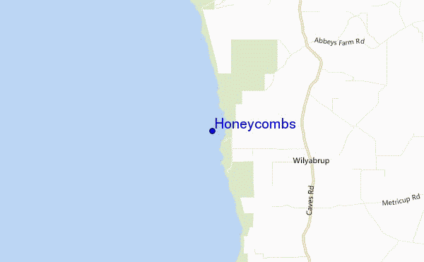 mapa de localização de Honeycombs