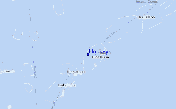 mapa de localização de Honkeys