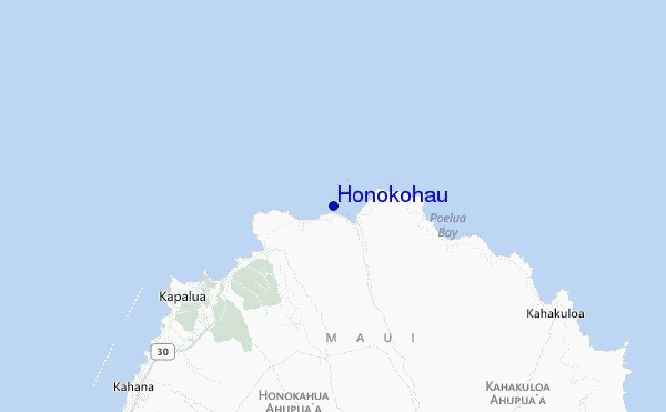 mapa de localização de Honokohau