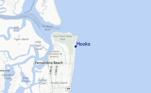 mapa de localização de Hooks