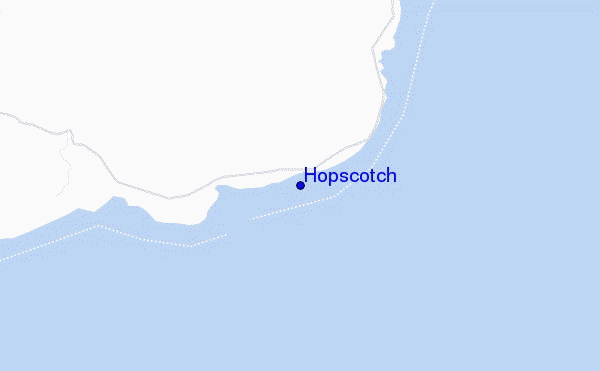 mapa de localização de Hopscotch