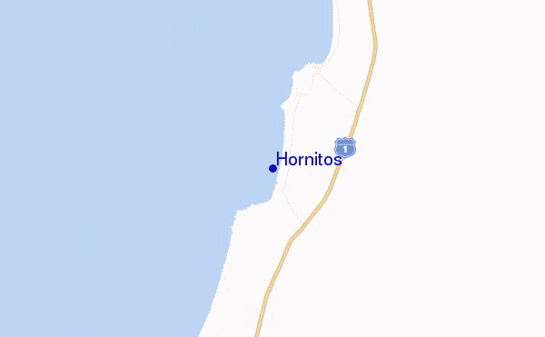 mapa de localização de Hornitos