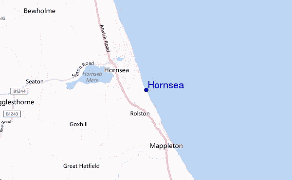 mapa de localização de Hornsea