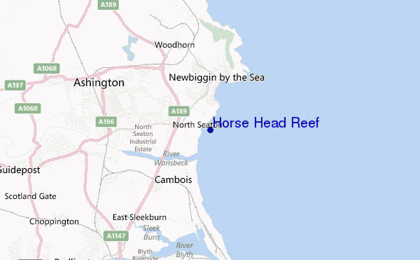 mapa de localização de Horse Head Reef