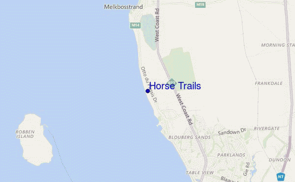 mapa de localização de Horse Trails