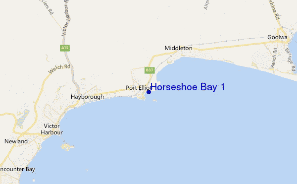 mapa de localização de Horseshoe Bay 1