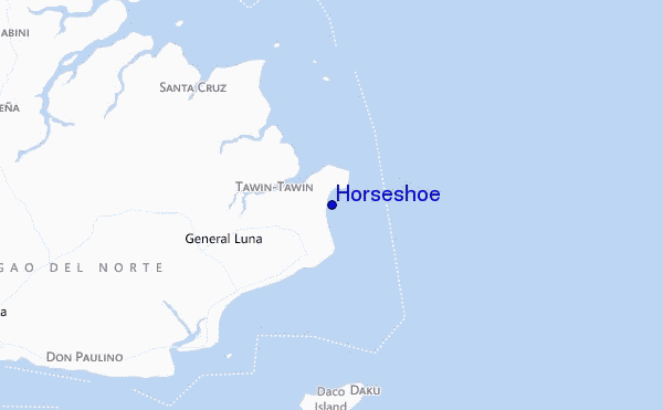 mapa de localização de Horseshoe