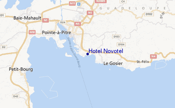 mapa de localização de Hotel Novotel