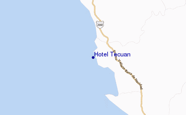mapa de localização de Hotel Tecuan