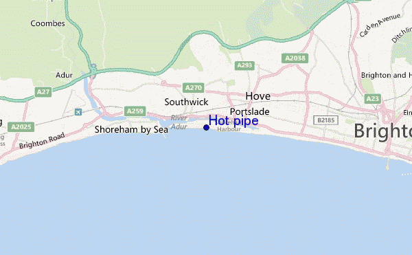 mapa de localização de Hot pipe