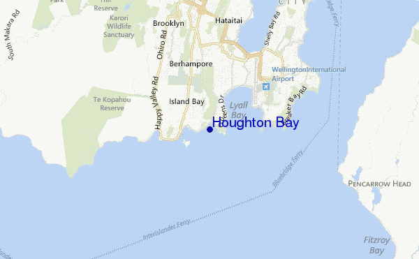mapa de localização de Houghton Bay