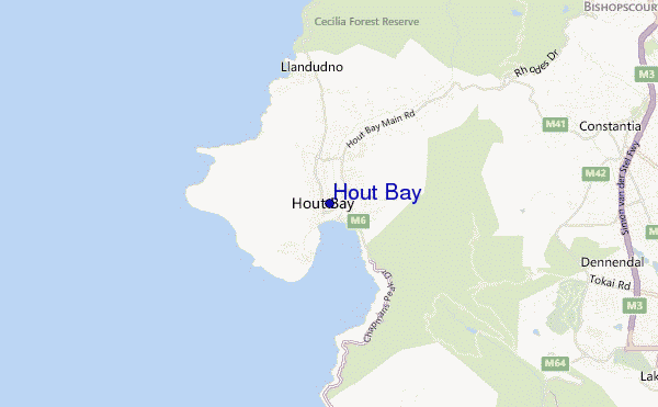 mapa de localização de Hout Bay