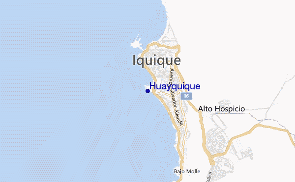 mapa de localização de Huayquique