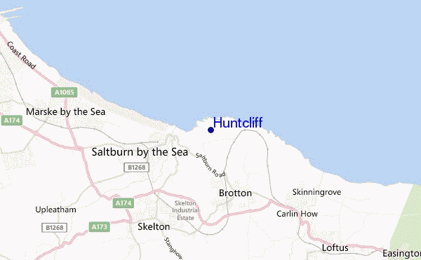 mapa de localização de Huntcliff