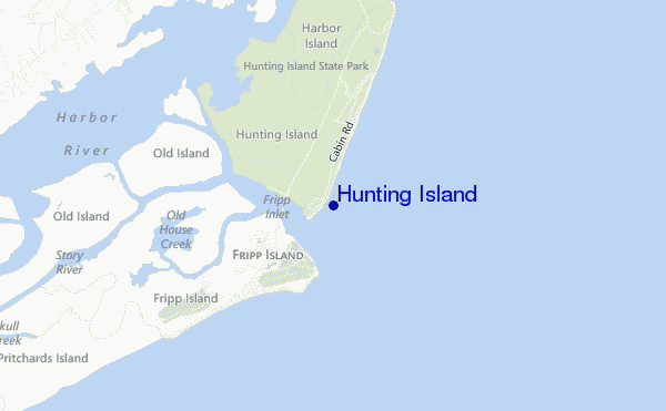 mapa de localização de Hunting Island