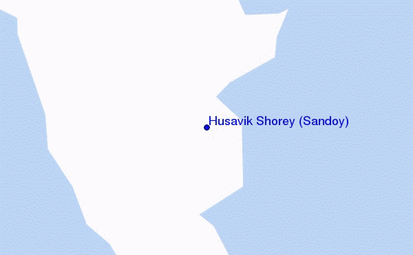 mapa de localização de Húsavik Shorey (Sandoy)