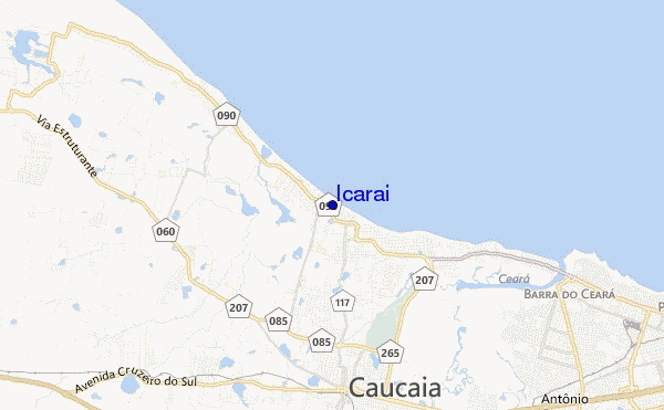 mapa de localização de Icarai