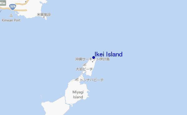 mapa de localização de Ikei Island